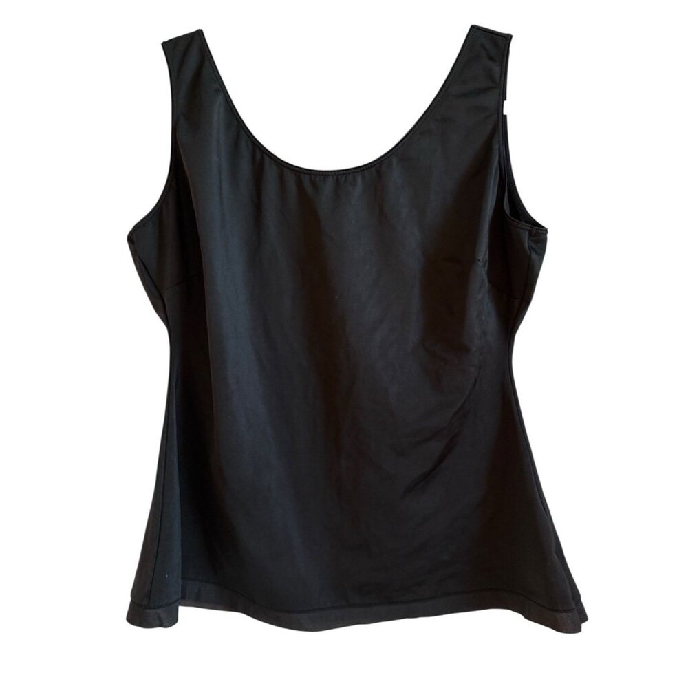 Spanx Simplicity Tank Top Slimming Women Plus Size 2X Black Scoop Neck Shapewear